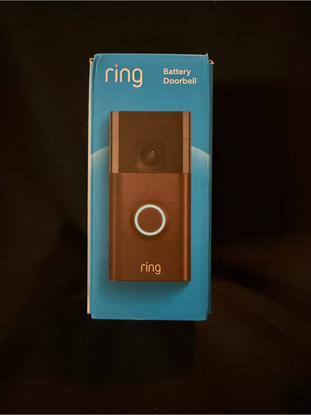 Ring Battery Doorbell in Black with Blue Accent